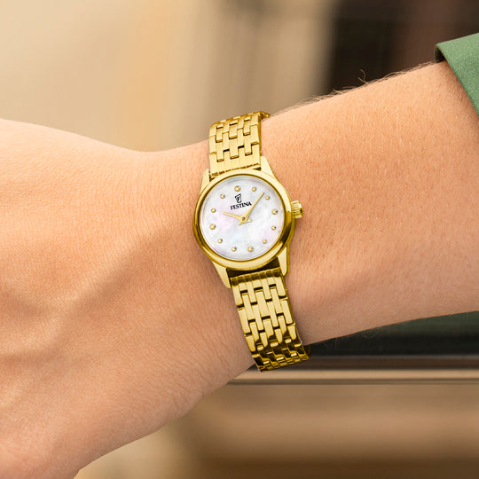Dameshorloge Festina MADEMOISELLE F20750/1 – stalen band met witte wijzerplaat – bereik