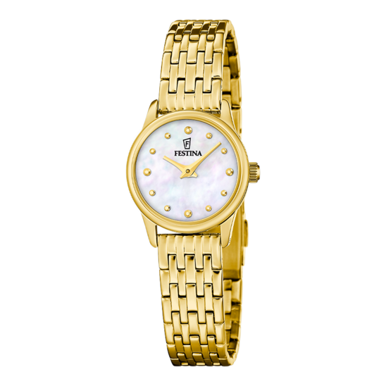 Dameshorloge Festina MADEMOISELLE F20750/1 – stalen band met witte wijzerplaat – vooraanzicht