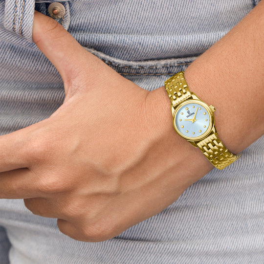 Dameshorloge Festina MADEMOISELLE F20750/3 – stalen band met blauwe wijzerplaat – bereik