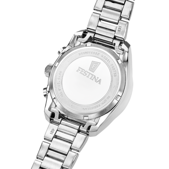 Montre mixte Festina BOYFRIEND F20753/2 – cadran bleu bracelet acier – vue de profil