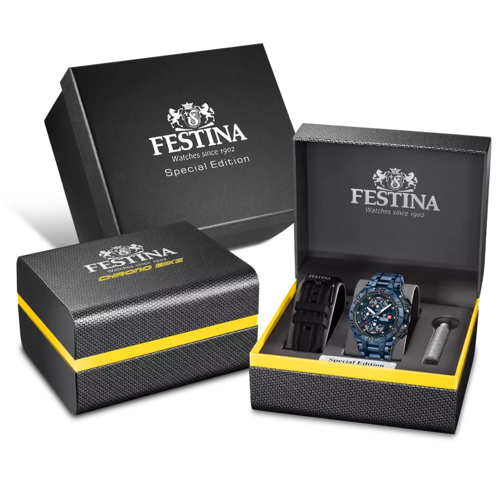Montre homme Festina SPECIAL EDITIONS F20757/1 – cadran bleu bracelet acier – vue 3