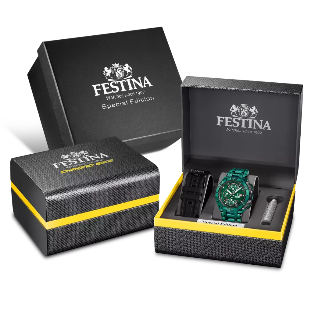 Montre homme Festina SPECIAL EDITIONS F20758/1 – cadran vert bracelet acier – vue 3