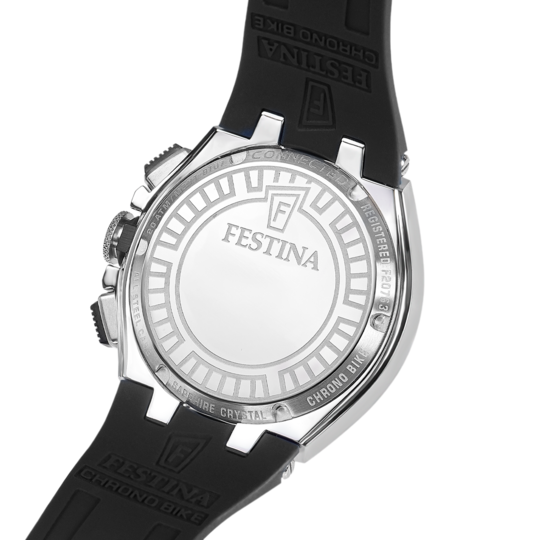 Montre connectée homme Festina CONNECTED F20763/2 – cadran noir bracelet caoutchouc – vue de profil