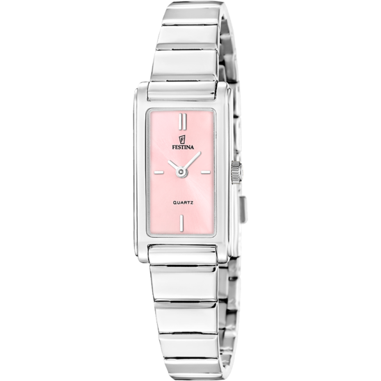 Montre femme Festina MADEMOISELLE F20767/2 – cadran rose bracelet acier – vue de face