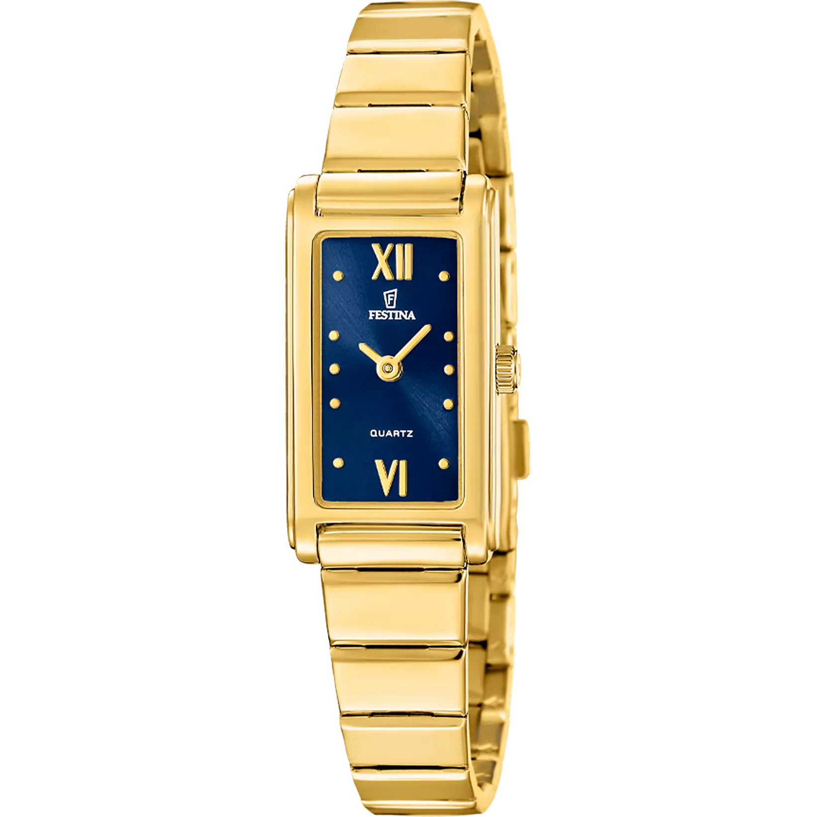 Montre femme Festina MADEMOISELLE F20768/4 – cadran bleu bracelet acier – vue de face