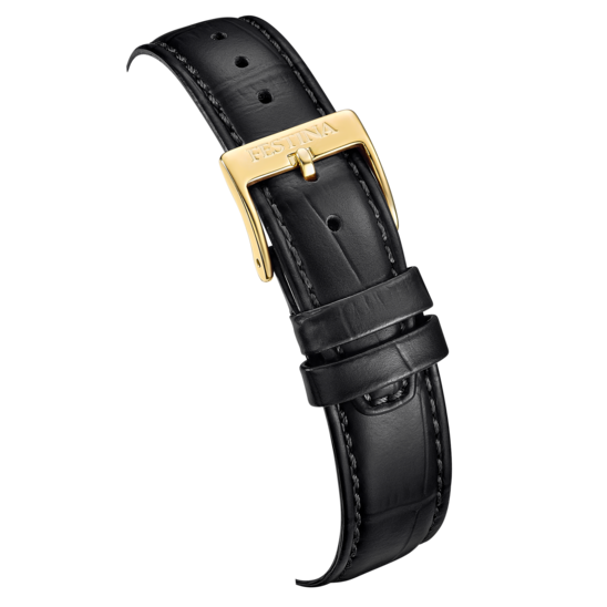 Montre homme Festina ON THE SQUARE F20776/2 – cadran argenté bracelet cuir – vue de dos