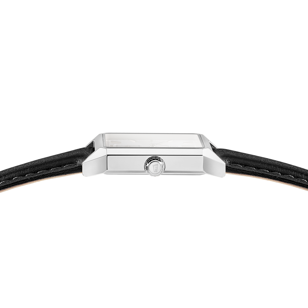 Herrklocka Festina ON THE SQUARE F20779/1 – läderrem i silver med urtavla – profilvy