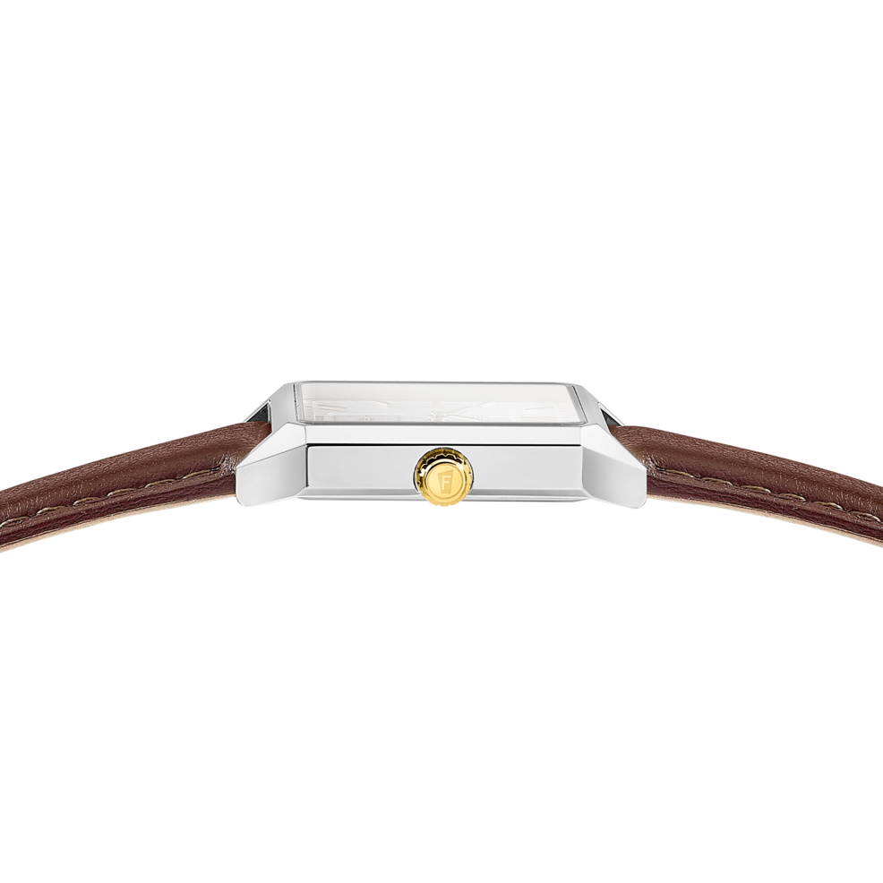 Ceas barbatesc Festina PE PIATA F20779/2 – cadran curea din piele argintie – vedere profil