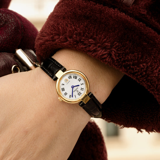 Damklocka Festina MADEMOISELLE F20783/1 – vit urtavla läderrem – serie