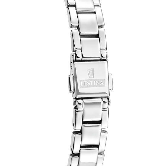 Dameur Festina MADEMOISELLE F20784/2 – urskive hvidt stålarmbånd – set bagfra