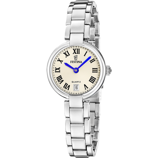 Montre femme Festina MADEMOISELLE F20784/3 – cadran doré bracelet acier – vue de face