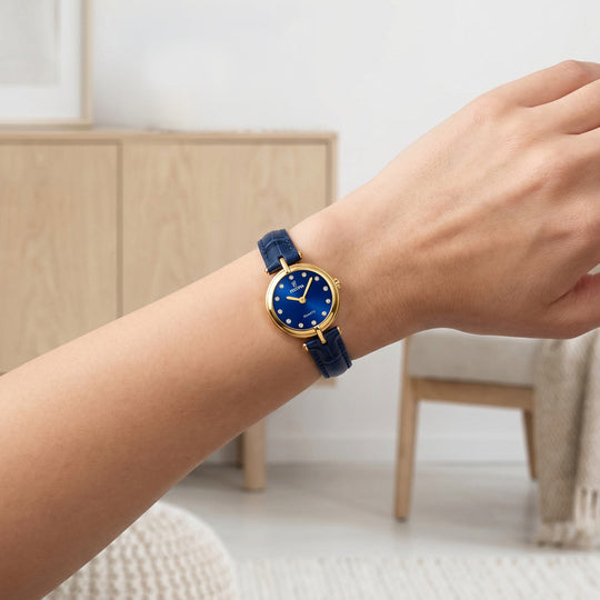 Montre femme Festina MADEMOISELLE F20788/3 – cadran bleu bracelet cuir – portée