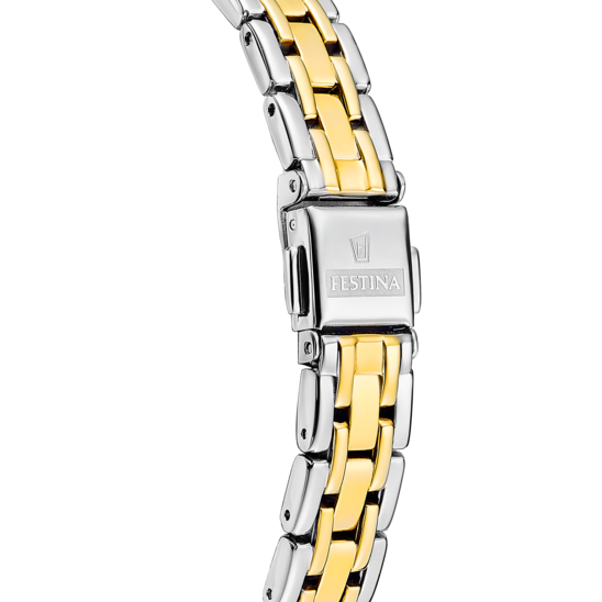 Montre femme Festina MADEMOISELLE F20792/1 – cadran blanc bracelet acier – vue de dos