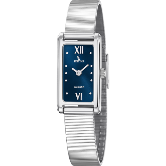 Damenuhr Festina F20804/3 – Zifferblatt Blaues Stahlarmband – Vorderansicht