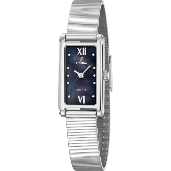 Damenuhr Festina F20804/4 – Zifferblatt schwarzes Stahlarmband – Vorderansicht