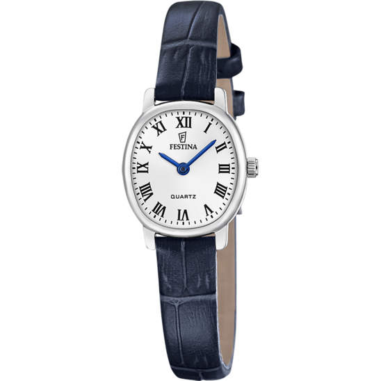 Damklocka Festina F20806/1 – vit urtavla, mjuk rem – framifrån