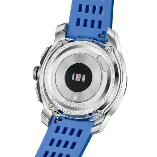 Montre connectée homme Festina CONNECTED F23305/2 – cadran noir bracelet souple – vue de profil 4
