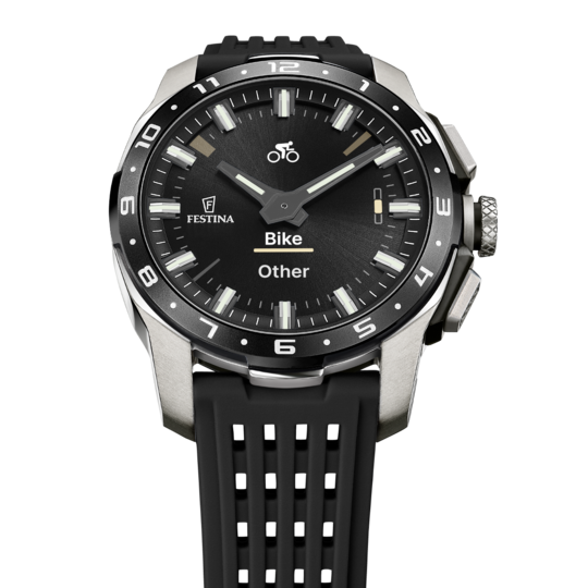 Montre connectée homme Festina CONNECTED F23305/8 – cadran noir bracelet souple – vue de profil 2