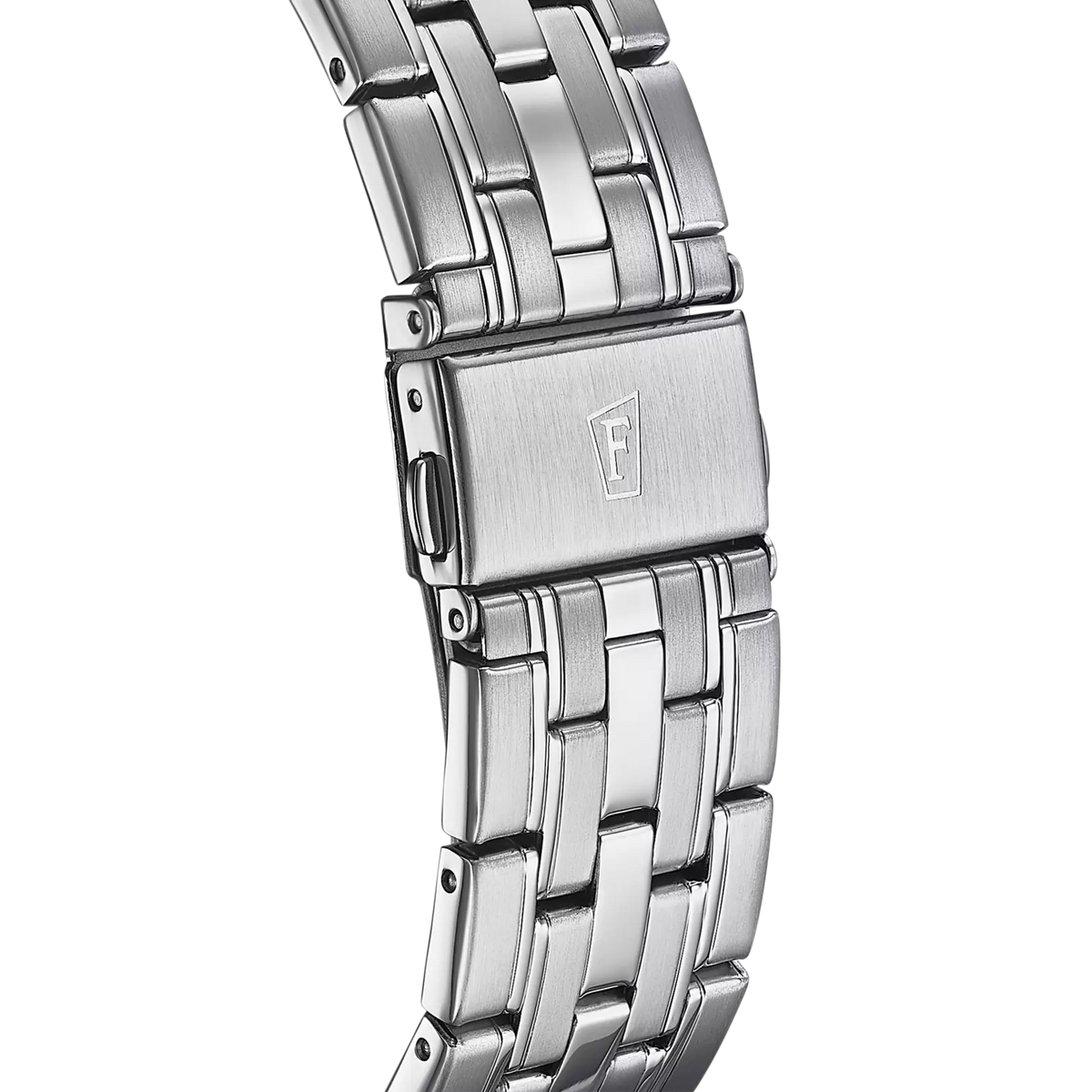 Montre homme Festina TIMELESS CHRONOGRAPH F6854/A – cadran blanc bracelet acier – détail du fermoir