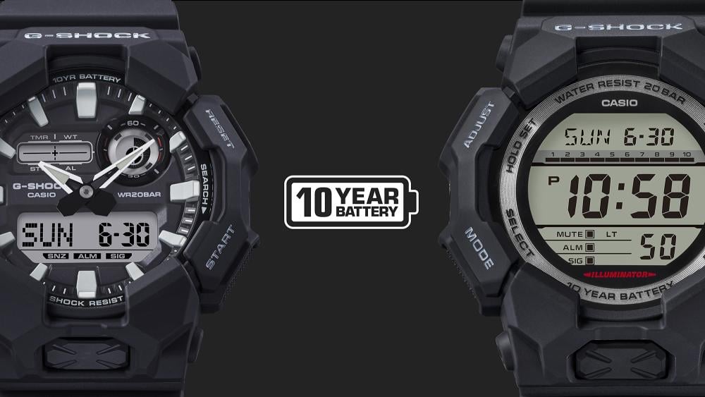 Collection G-Shock - GA-010-5AER - Montre Casio – grand boîtier marron, bracelet en résine bio marron – vue 4