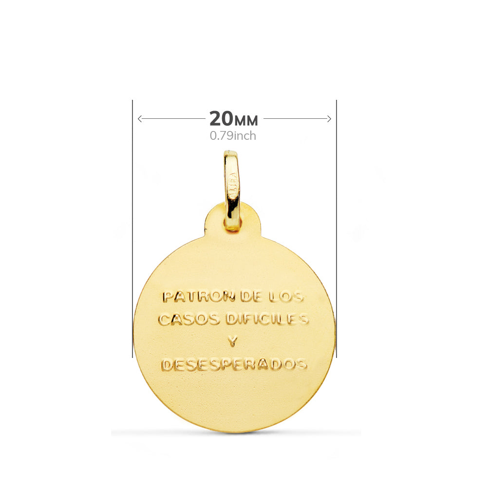 18K Saint Jude Thaddeus Medal 20 mm