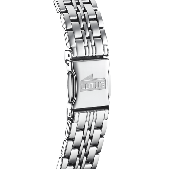 Montre femme Lotus Classic Steel 15884/1 – cadran blanc bracelet acier – vue de dos