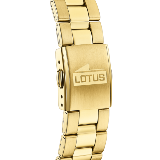 Montre homme Lotus Chrono 18153/2 – cadran doré bracelet acier doré – vue de dos