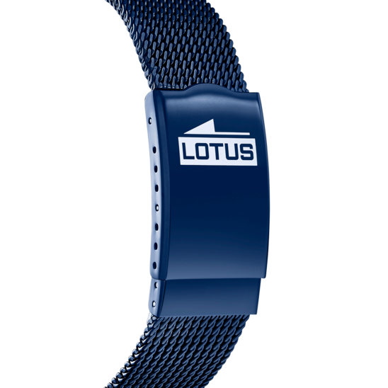 Montre homme Lotus Chrono 18638/1 – cadran bleu bracelet acier – vue de dos