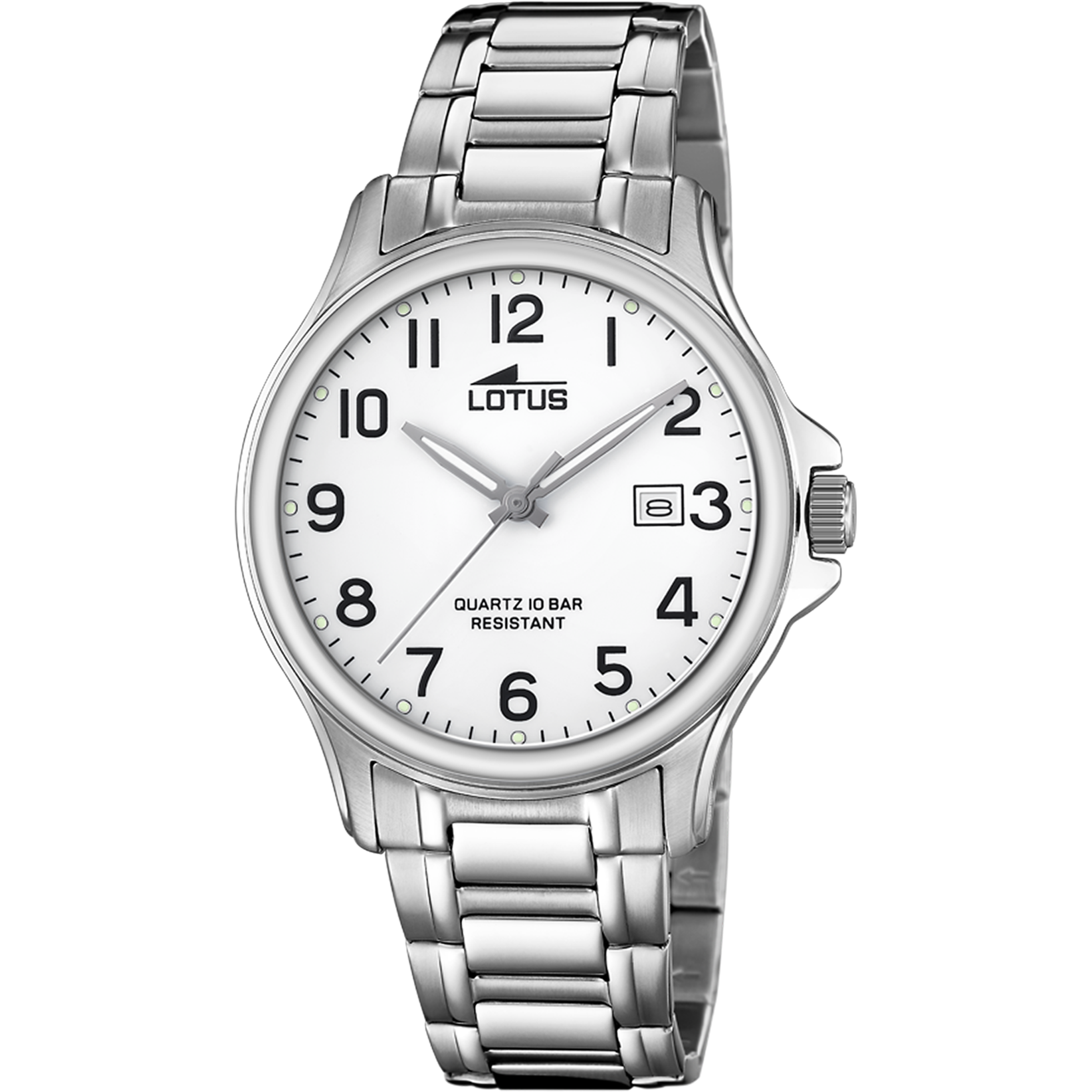 Classic White Dial Watch – Men | Lotus