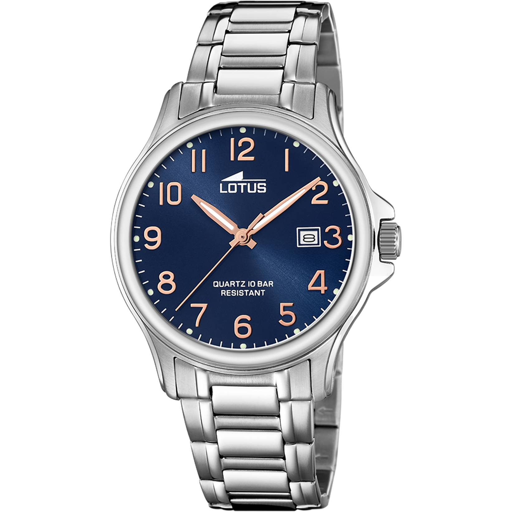 Classic - Model 18645/2 - Silver and Blue - Lotus Watch