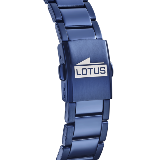 Montre homme Lotus Chrono 18680/1 – cadran bleu bracelet acier – vue de dos