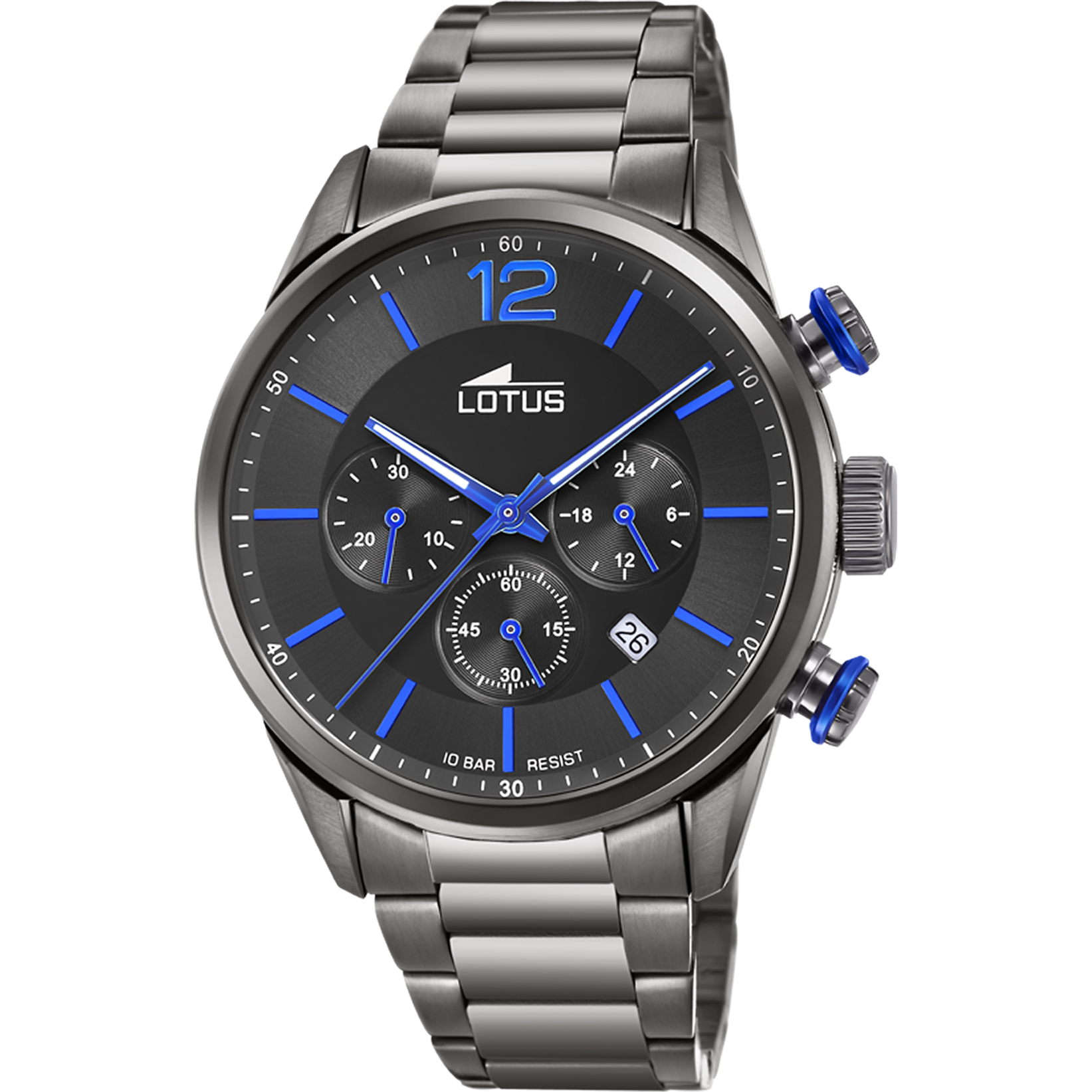 Black and Blue Chronograph Watch – Men | Lotus