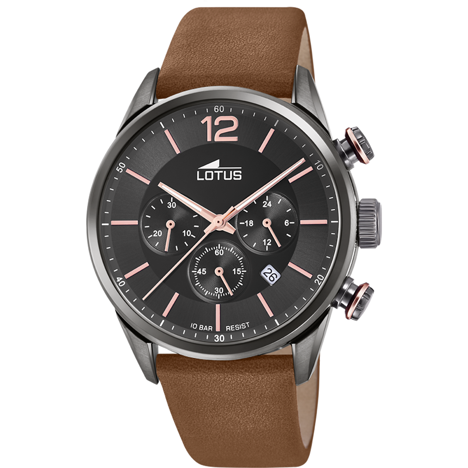 Black and Brown Chronograph Watch – Men | Lotus