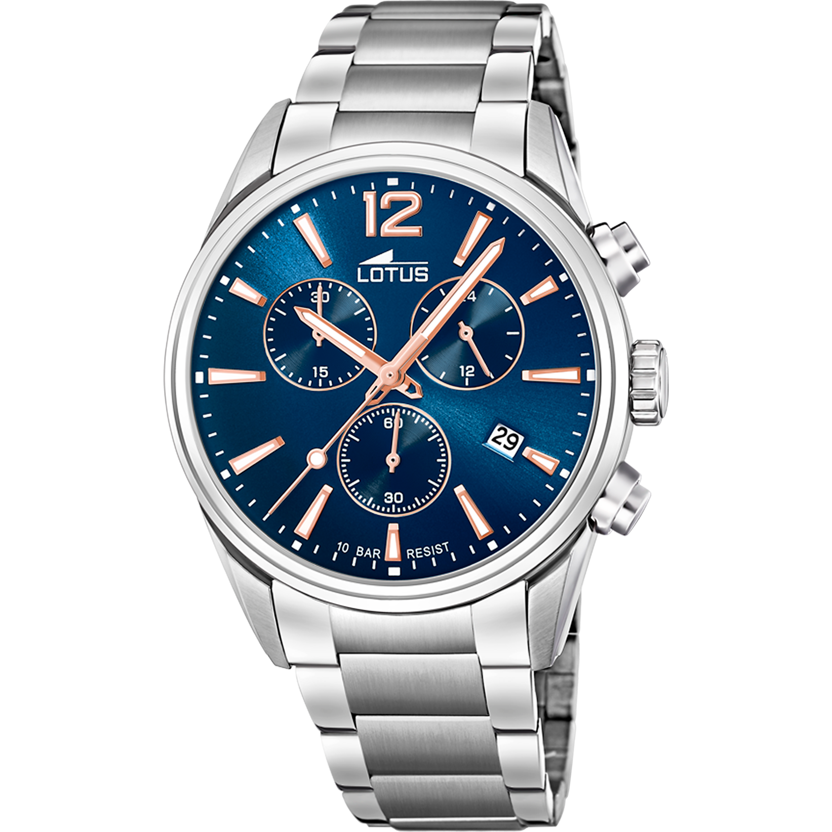 Chrono - Model 18690/2 - Silver and Blue - Lotus Watch