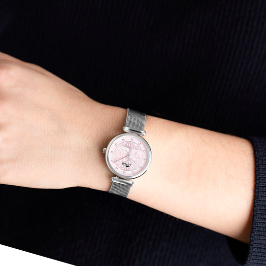 Montre femme Lotus Trendy 18708/2 – cadran rose clair bracelet acier – portée