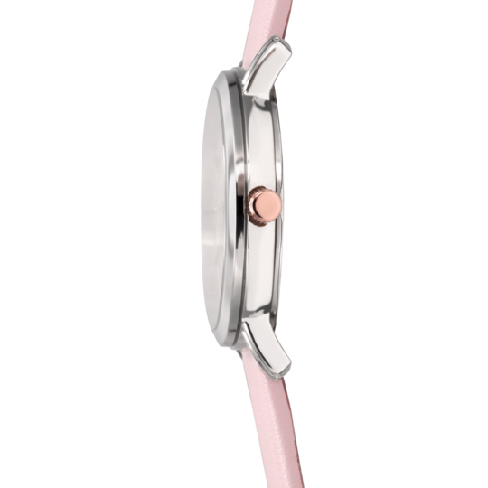 Montre femme Lotus Minimalist For Her 18738/2 – cadran rose bracelet cuir – vue de trois-quarts