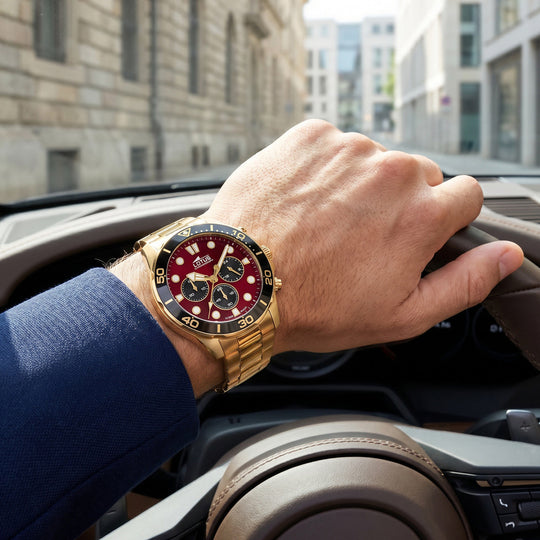 Montre homme Lotus Excellent 18758/9 – cadran violet bracelet acier – portée