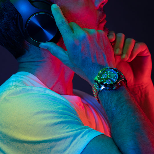 Montre connectée homme Lotus Connected 18800/3 – cadran bleu bracelet acier – portée