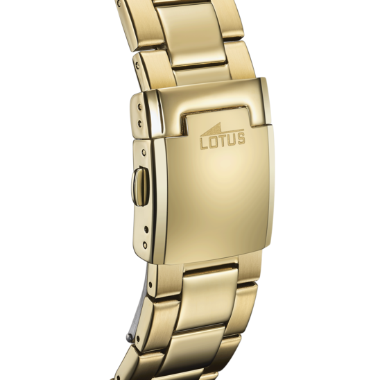 Montre connectée homme Lotus Connected 18802/4 – cadran noir bracelet acier doré – vue de dos