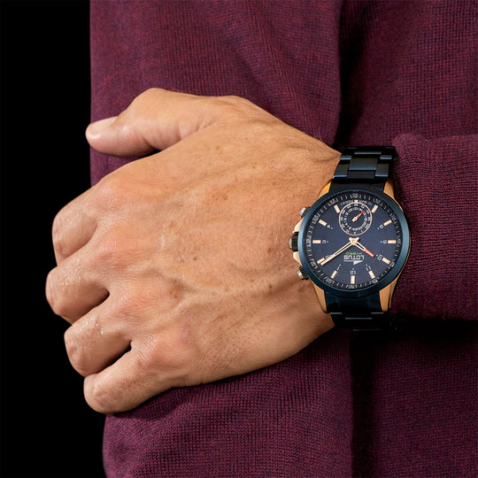Montre connectée homme Lotus Connected 18809/1 – cadran bleu bracelet acier – portée 2