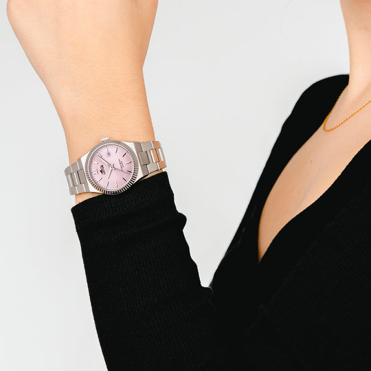 Montre femme Lotus Freedom 18838/2 – cadran rose bracelet acier – portée