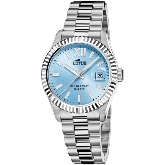 Montre femme Lotus Freedom 18930/3 – cadran bleu bracelet acier – vue de face