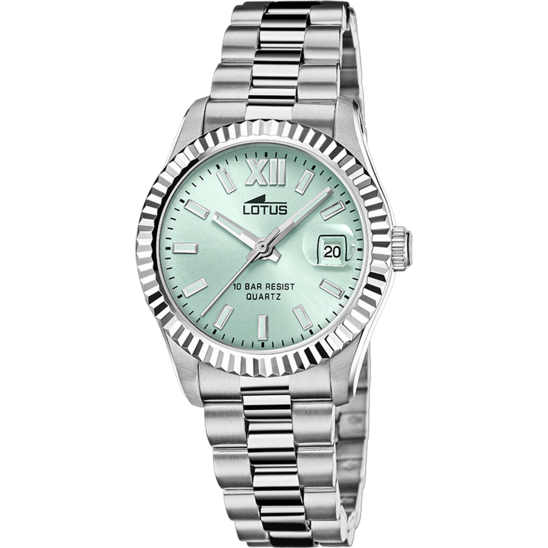 Montre femme Lotus Freedom 18930/7 – cadran vert bracelet acier – vue de face
