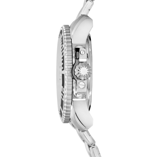 Montre homme Lotus Diver 18938/4 – cadran noir bracelet acier – vue de trois-quarts 3