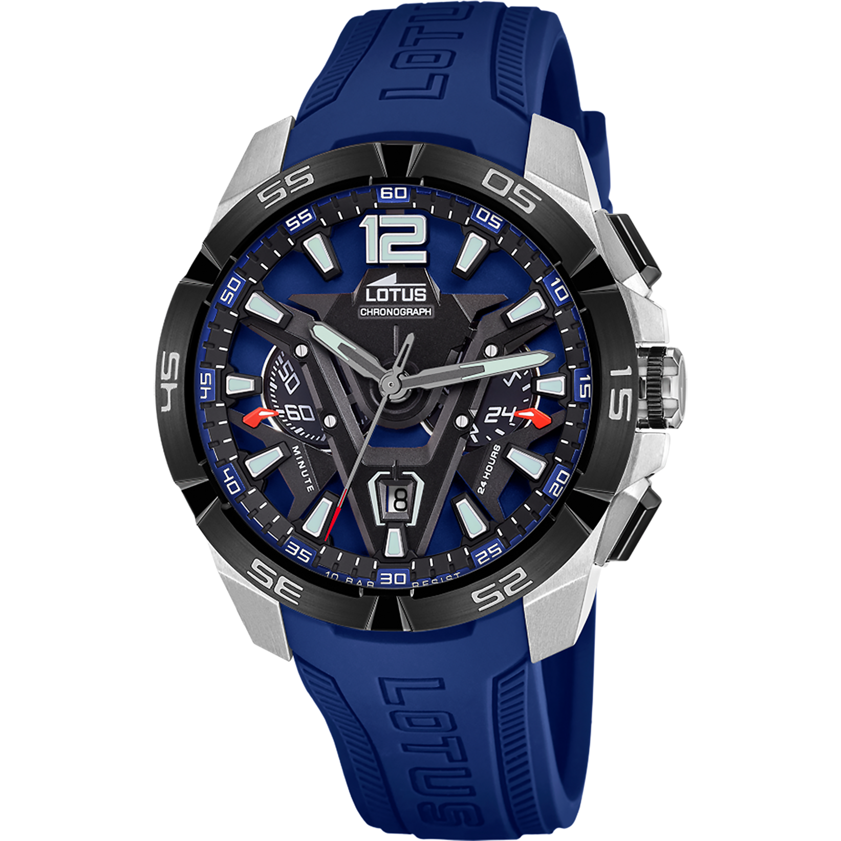 Blauw chronograaf sporthorloge – heren | Lotus