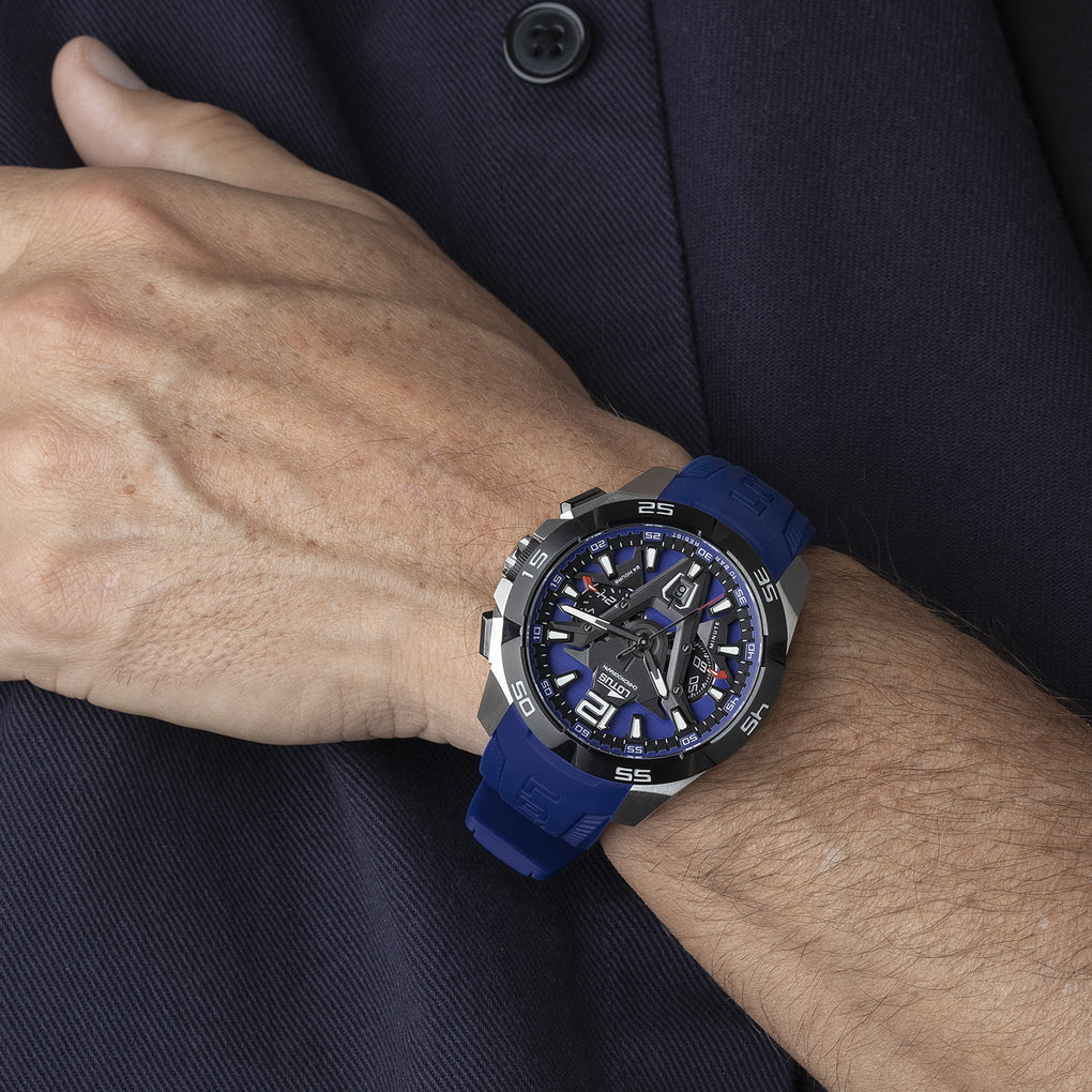 Blauw chronograaf sporthorloge – heren | Lotus