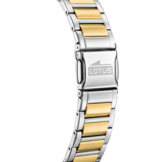Montre femme Lotus Square Series 18969/1 – cadran blanc bracelet acier – vue de dos