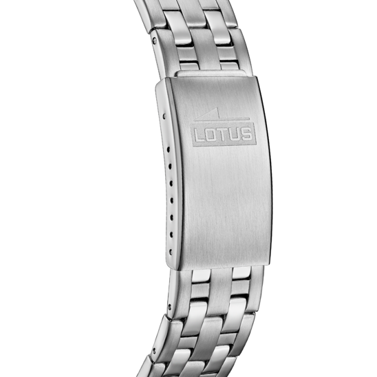 Montre homme Lotus Chrono 18989/1 – cadran blanc bracelet acier – vue de dos