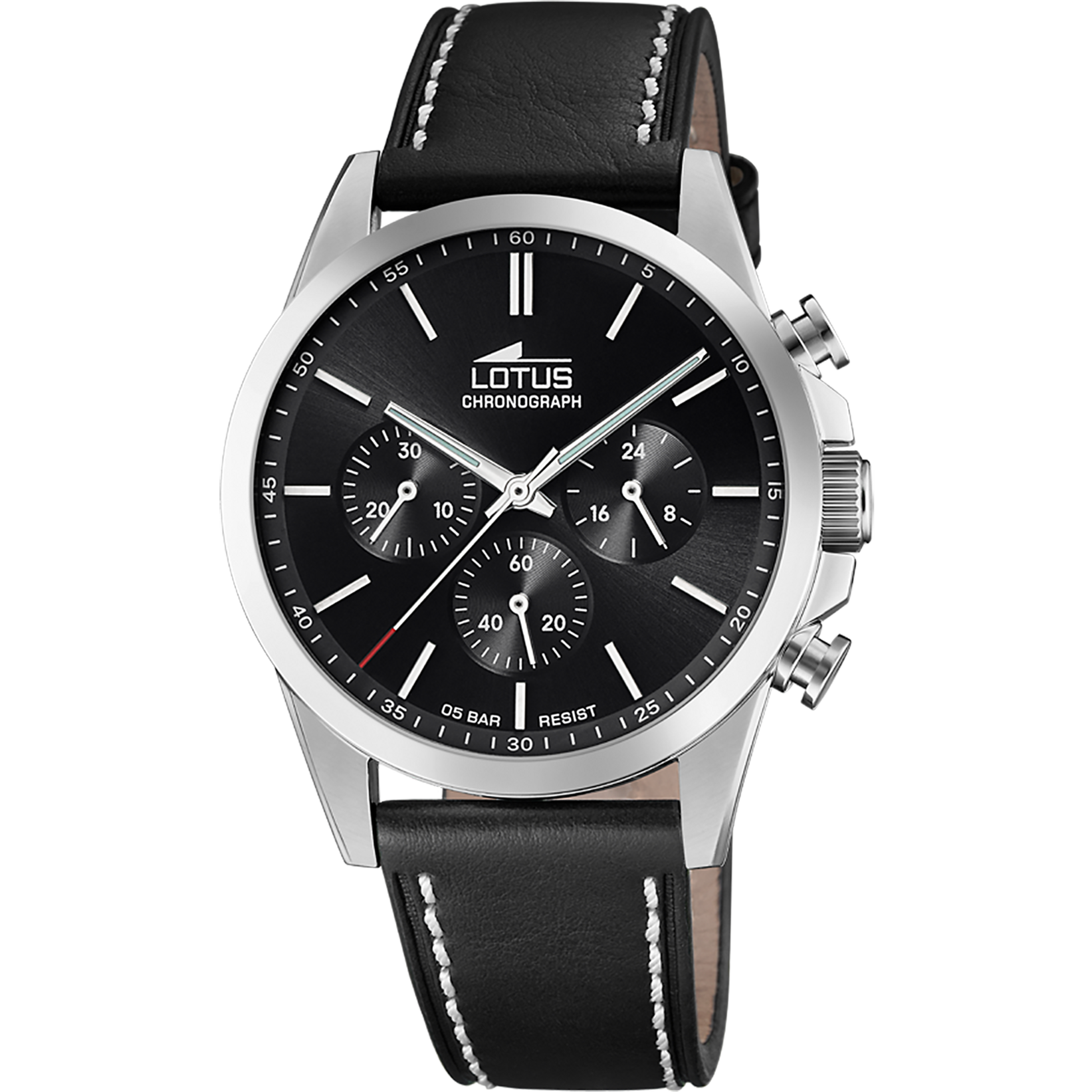 Black Chronograph Watch – Men | Lotus