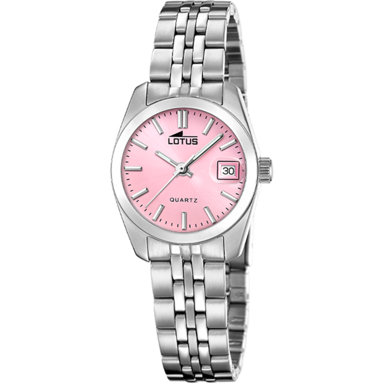 Montre femme Lotus Old Money 18992/3 – cadran rose bracelet acier – vue de face